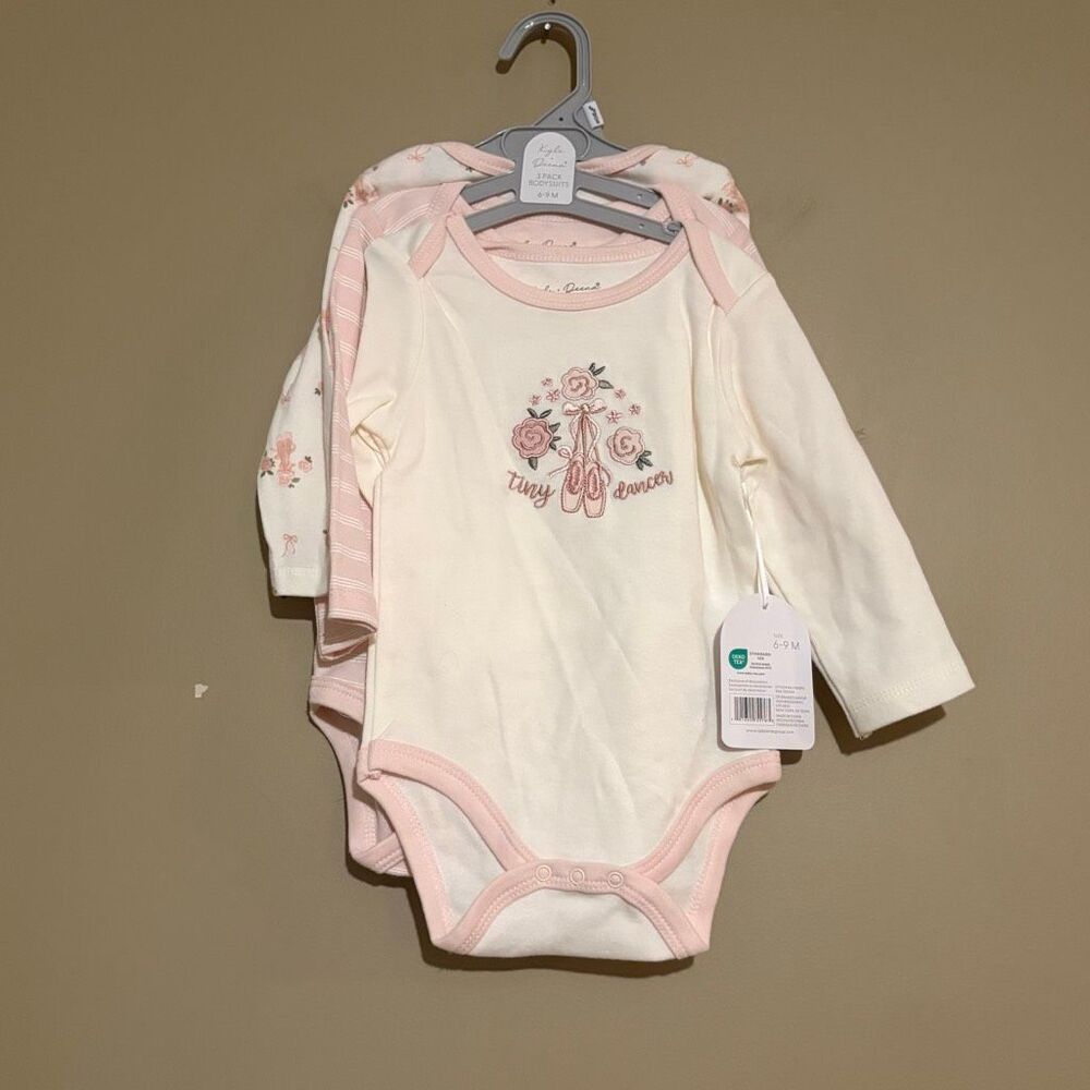 Kyle + Deena Baby Girl 3 Pack Bodysuit Tiny Dancer Embroidered Dance 3-6 Month